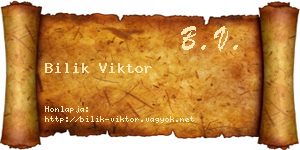 Bilik Viktor névjegykártya